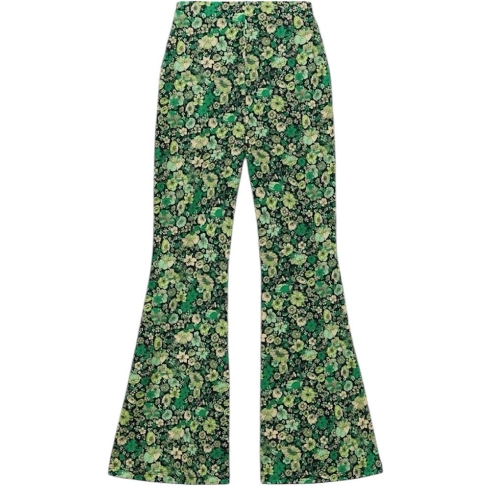 Zara green floral pants NEW